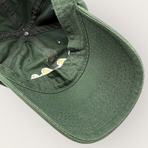 Cabelas Green Adjustable Strapback Hat Cotton Embroidered Logo Mens Curved Visor - Picture 5 of 7